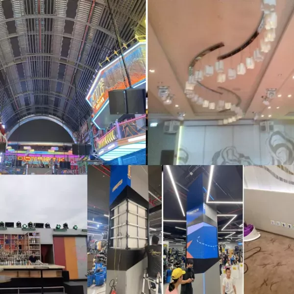 Các dự án thiết kế, thi công hệ thống âm thanh , ánh sáng , led cho nhà hàng bar  Và ballroom tại Các khách sạn tại trung tâm TP HCM và Quảng Bình 