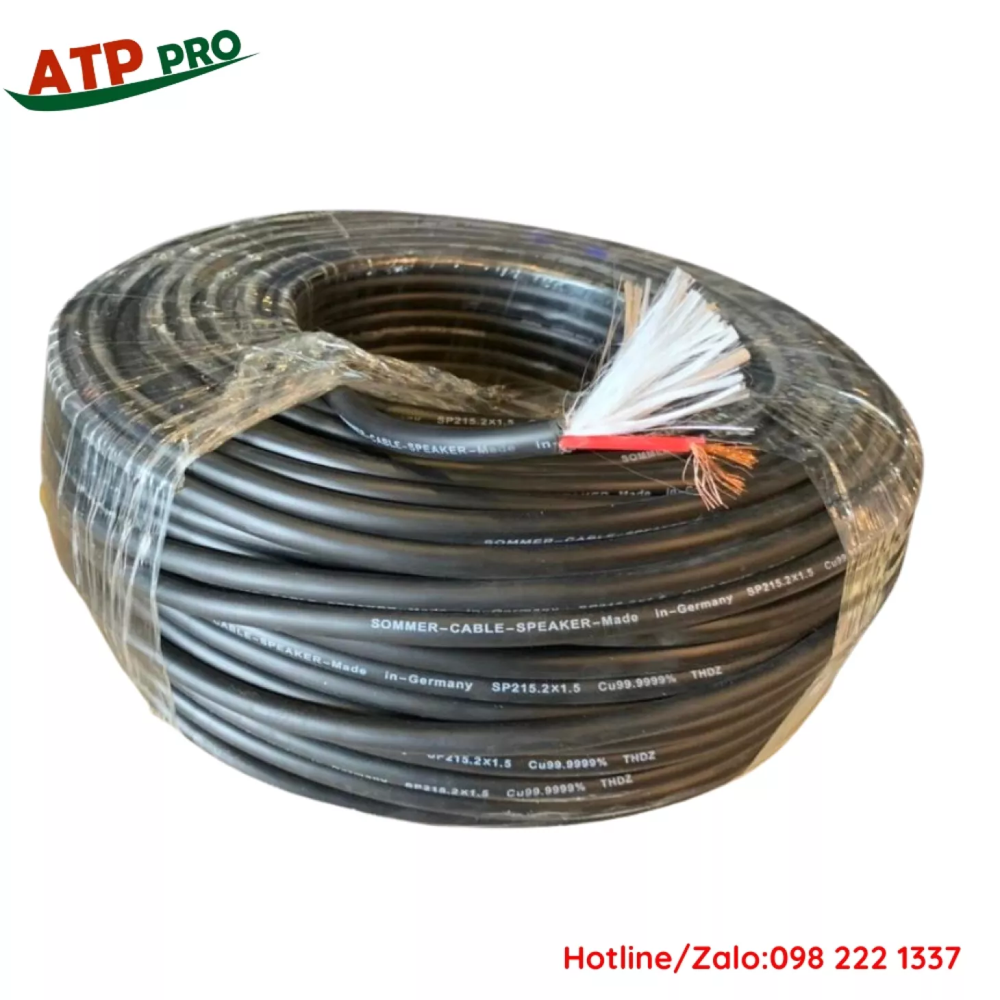 Dây Loa SOMMER Đức 4x2.5mm, Đồng Nguyên Chất(Giá 1m)