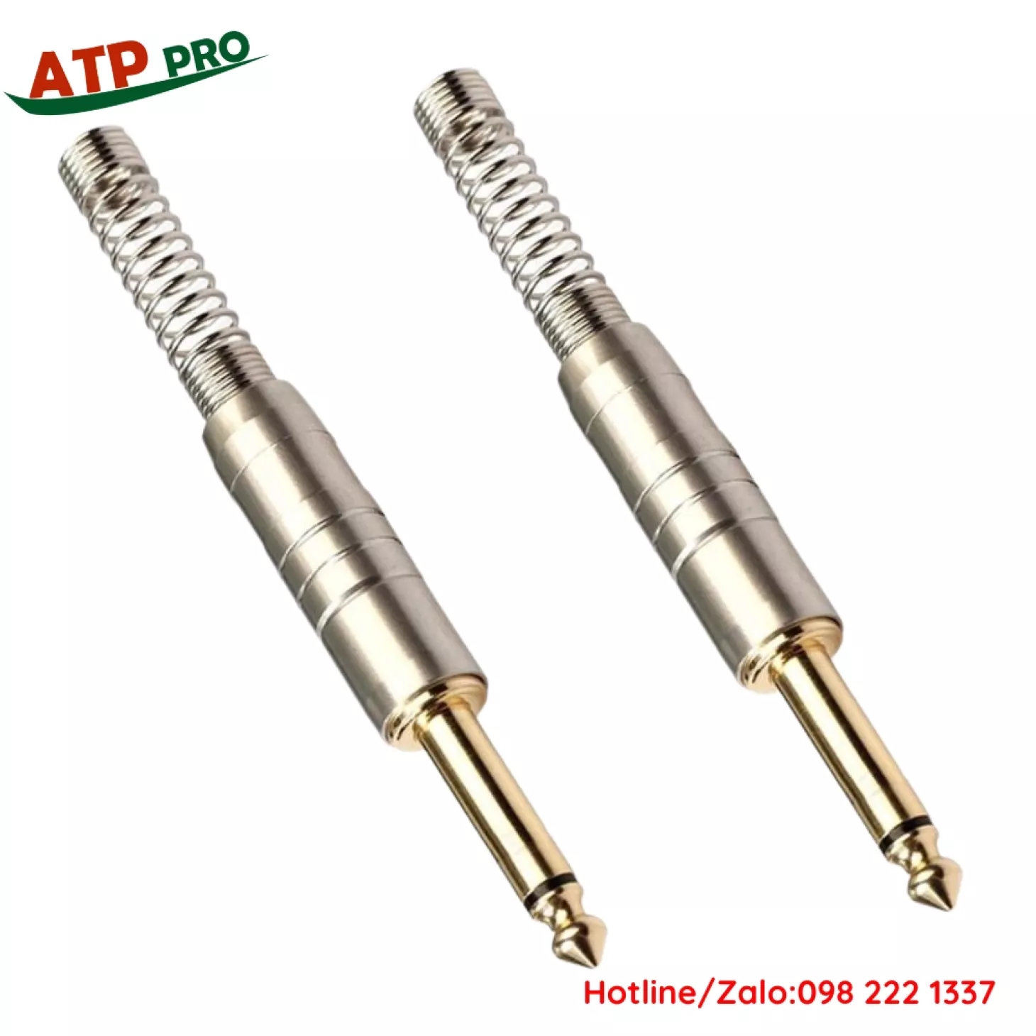 Jack 6 Ly Dùng Hàn Dây, Đuôi Lò Xo, Đầu Mạ Vàng